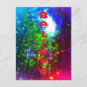 GLAUBEN WALD RAINBOW POSTCARD POSTKARTE