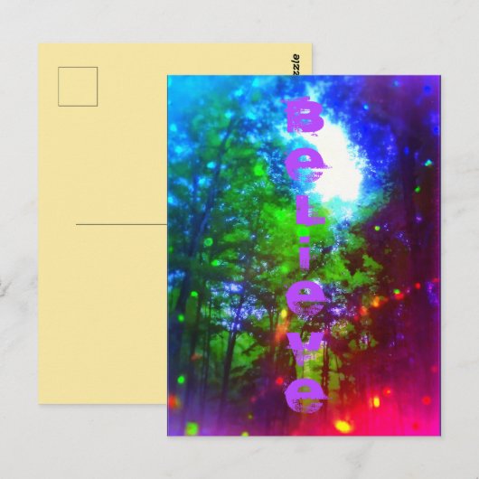 GLAUBEN WALDLICHTE POSTCARD POSTKARTE (Vorne/Hinten)