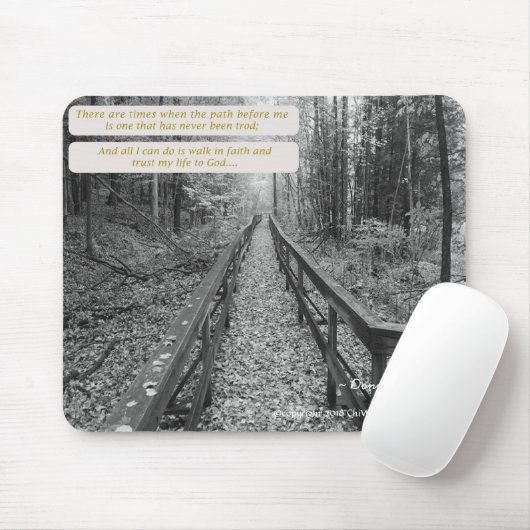 Glauben - "Walk in Faith" Mousepad (Mit Mouse)