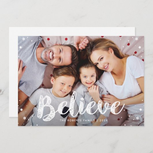 GLAUBEN | Weihnachtskarte Feiertagskarte (Vorne/Hinten)