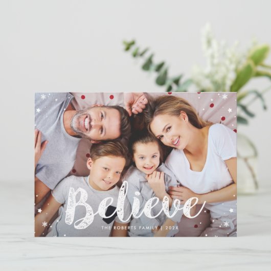 GLAUBEN | Weihnachtskarte Feiertagskarte (Stehend Vorderseite)