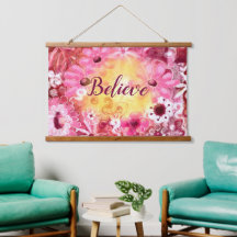 Glauben Whimsical Floral Pink Rot Gelb