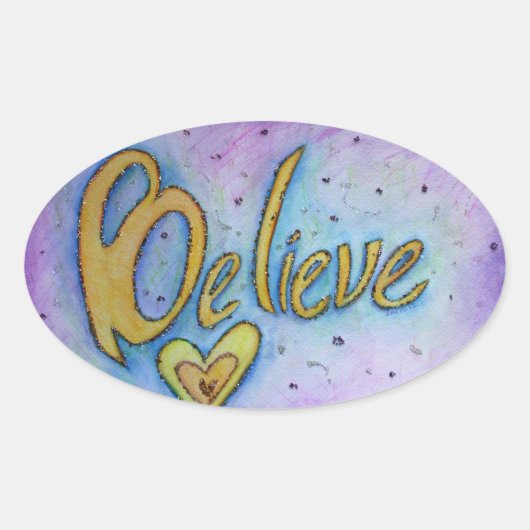 Glauben Word Art Inspiration Sticker Decals (Vorderseite)