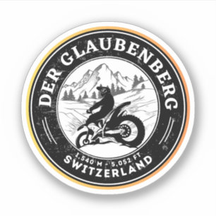 Glaubenberg Pass Schweizer Alpen Motorradtour Aufkleber