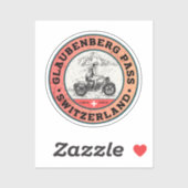 Glaubenberg Pass Schweizer Alpen Motorradtour Aufkleber (Blatt)