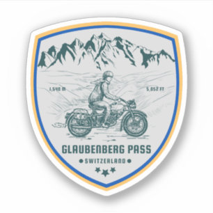Glaubenberg Pass Schweizer Alpen Motorradtour Aufkleber