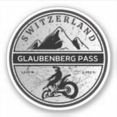 Glaubenberg Pass Schweizer Alpen Motorradtour Aufkleber (Vorderseite)