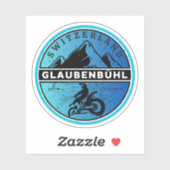 Glaubenbüelen Pass Schweizer Alpen Motorradtour Aufkleber (Blatt)