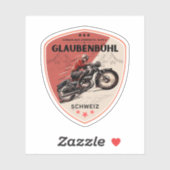 Glaubenbüelen Pass Schweizer Alpen Motorradtour Aufkleber (Blatt)