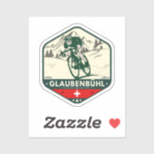 Glaubenbüelen Pass Schweizer Alpen Motorradtour Aufkleber (Blatt)