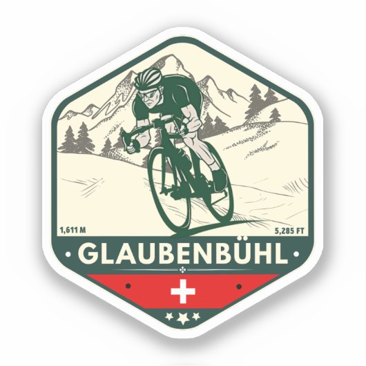 Glaubenbüelen Pass Schweizer Alpen Motorradtour Aufkleber (Vorderseite)