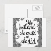 glaubend postkarte (Vorne/Hinten)