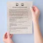 GLAUBENDE EYELASH EXTENSION CONSENT FORMULAR FLYER (Hand)