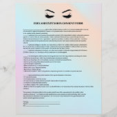 GLAUBENDE EYELASH EXTENSION CONSENT FORMULAR FLYER (Vorne)