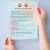 GLAUBENDE EYELASH EXTENSION CONSENT FORMULAR FLYER (Hand)