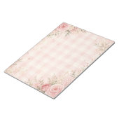 Glaubens-Blumen-Gingham-Notizblock Notizblock (angewinkelt)