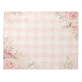 Glaubens-Blumen-Gingham-Notizblock Notizblock (Vorderseite)