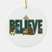 Glaubens-Christbaumschmuck Keramik Ornament (Vorne)
