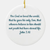 Glaubens-Christbaumschmuck Keramik Ornament (Hinten)