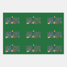 Glaubens-Kippfigur Geschenkpapier Set