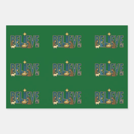 Glaubens-Kippfigur Geschenkpapier Set (Vorderseite)
