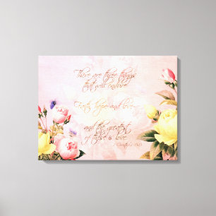 Glaubens-, Liebes- und Hoffnungsrosen Leinwanddruck