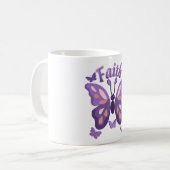 Glaubens-Schmetterling-Kaffeetasse Kaffeetasse (Vorderseite Links)