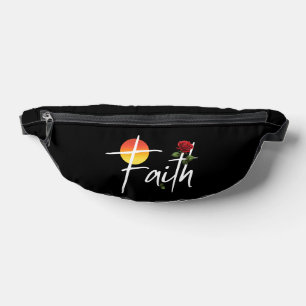 Glaubens-Typografie mit Rosen Bauchtasche