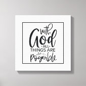 Glaubensbasierte Bejahung Leinwanddruck (Vorderseite)