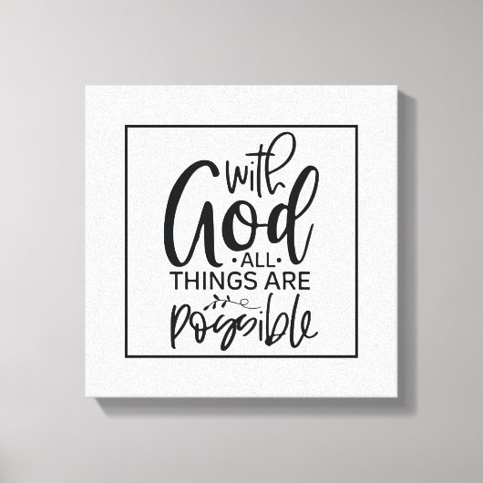 Glaubensbasierte Bejahung Leinwanddruck (Vorderseite)