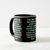 Glaubensbasierte Gelassenheit Gebete Zwei-Tone-Tas Tasse (Vorderseite Links)