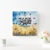 Glaubensbasierte Küchenmauer Quadratische Wanduhr (Zuhause)