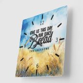 Glaubensbasierte Küchenmauer Quadratische Wanduhr (Winkel)