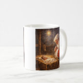 Glaubensbasierter Weihnachtskaffeebecher - Santa J Kaffeetasse (VorderseiteRechts)