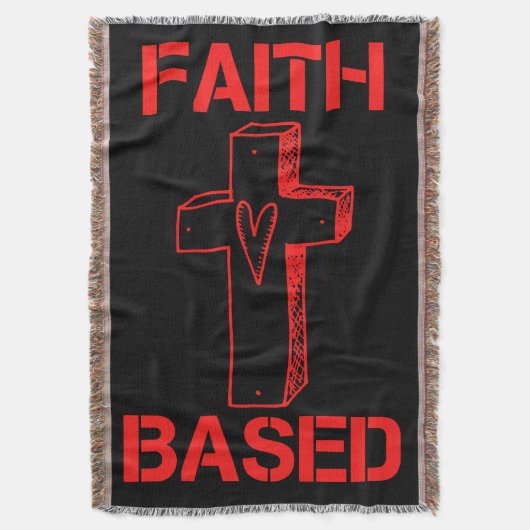 Glaubensbasiertes Kreuz und Herz Decke (Vorderseite Vertikal)