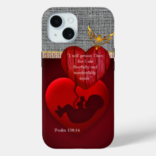 Glaubensbasiertes, neutrales Hessian-Embryo-Rotes Case-Mate iPhone Hülle
