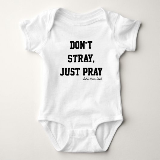 Glaubensbotschaft und Gebet Baby Strampler (Vorderseite)