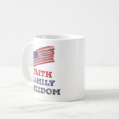 Glaubensfreiheit Kaffeetasse (Vorderseite Links)
