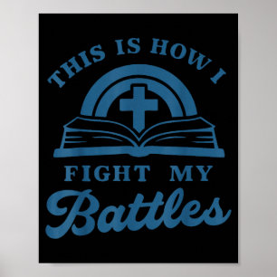 Glaubensgebet Schlachten Bibel Kreuz Christlich Poster