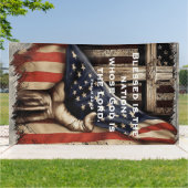 Glaubensgefüllter Amerikanischer Segen Banner (Außenbereich)