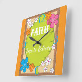 Glaubensgeschenke Sammlung - Quadratische Wanduhr (Winkel)