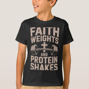 Glaubensgewichte & Eiweiß-Shakes Jesus Christlich T-Shirt