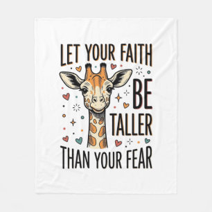 Glaubensgiraffe Inspirierendes Vintage-Shirt-Desig Fleecedecke