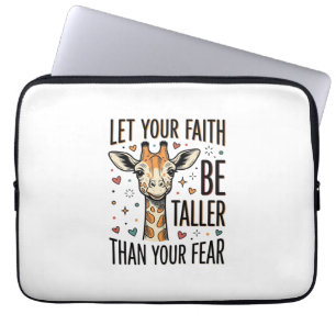 Glaubensgiraffe Inspirierendes Vintage-Shirt-Desig Laptopschutzhülle
