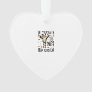 Glaubensgiraffe Inspirierendes Vintage-Shirt-Desig Ornament