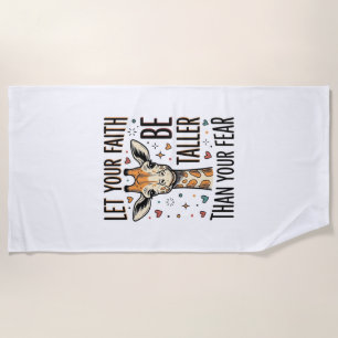 Glaubensgiraffe Inspirierendes Vintage-Shirt-Desig Strandtuch