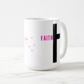 Glaubenskreuz 15 oz Tasse (VorderseiteRechts)