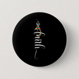 Glaubenskreuz Autismus-Bewusstseinsband Puzzle-Tei Button
