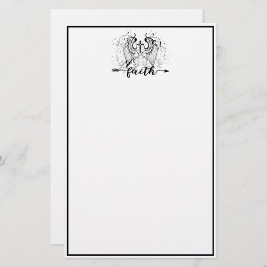 Glaubenskreuz Briefpapier (Vorne/Hinten)