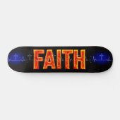 Glaubenskreuz Herzschlag Skateboard (Horizontal)